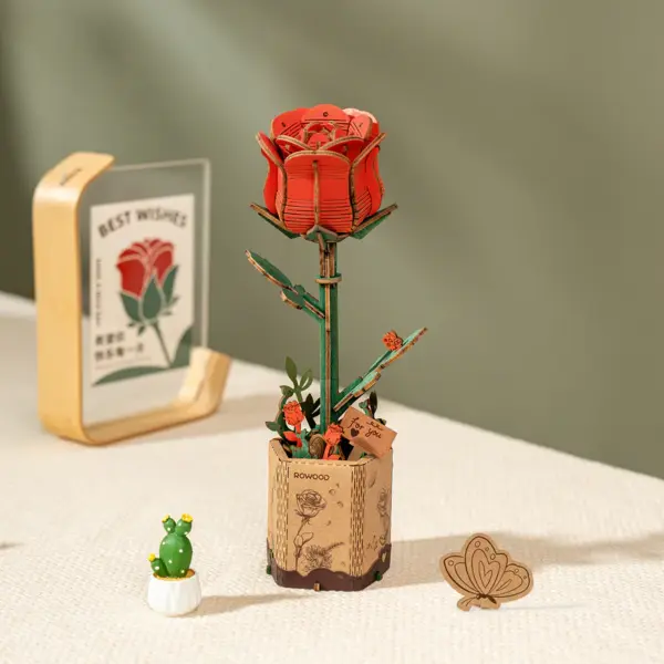 Rowood 3D DIY Red Rose Puzzle